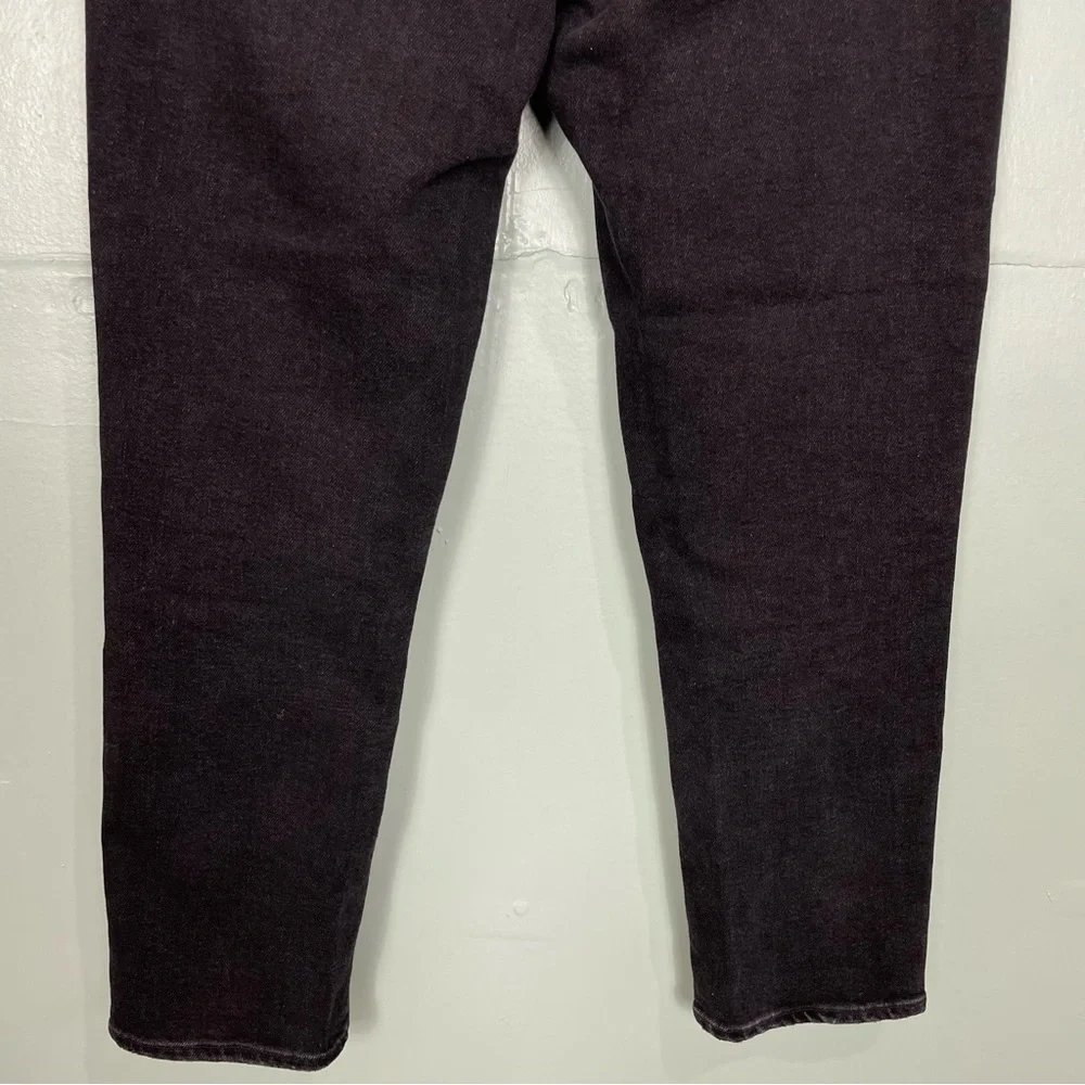 Agolde Riley High Rise Crop Jeans In Washed Black Womens Size 26